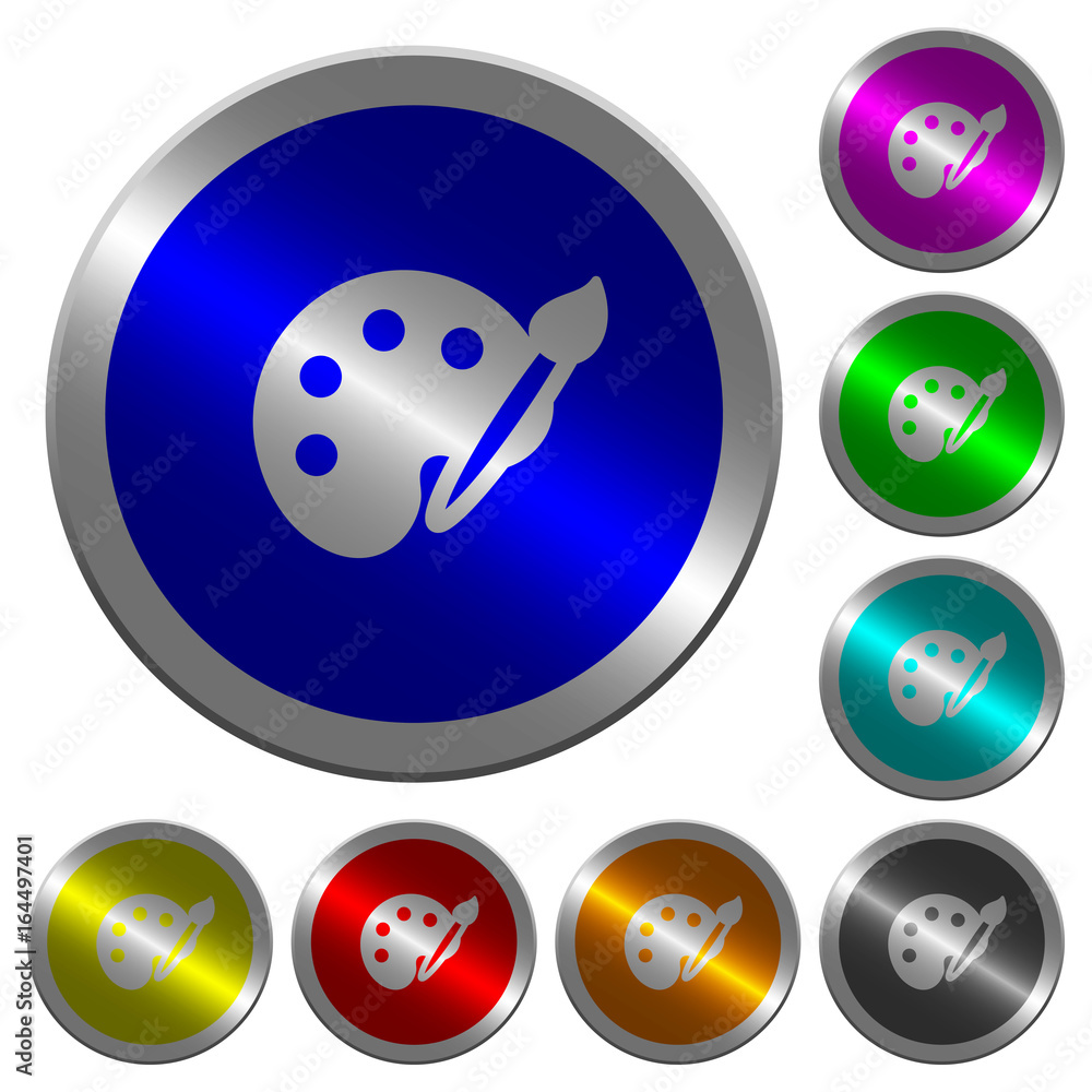 Poster paint kit luminous coin-like round color buttons