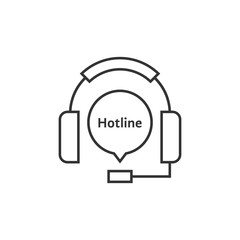 Fototapeta premium thin line headphone like hotline