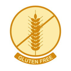 Gluten free sign for food 
