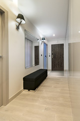 Corridor with wooden floor