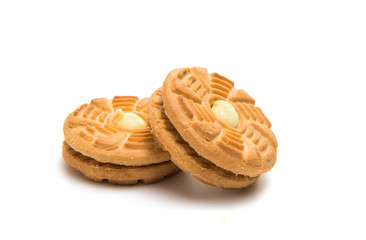 Double biscuits isolated