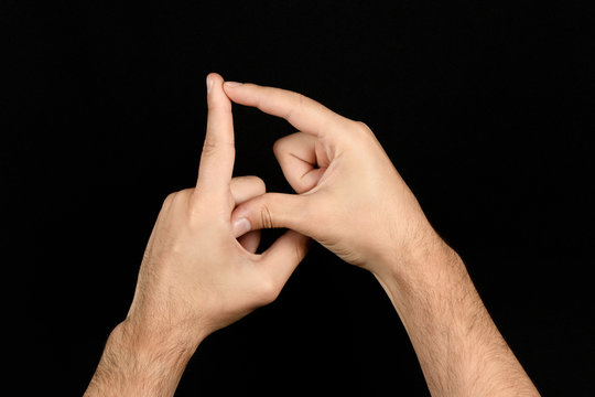 The language of the deaf English version of the gesture the letter D