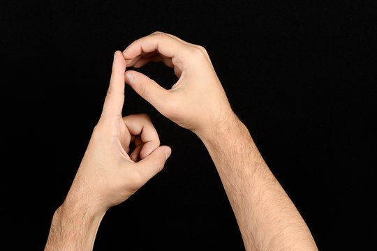 The language of the deaf English version of the gesture the letter P