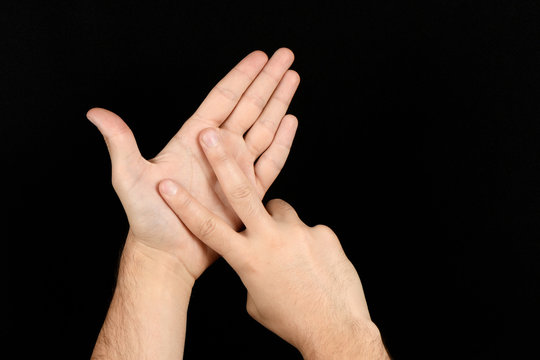 The language of the deaf English version of the gesture the letter V Signaling BSL