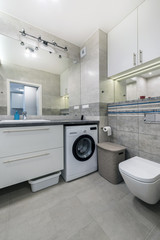 Modern bathroom in bright colors