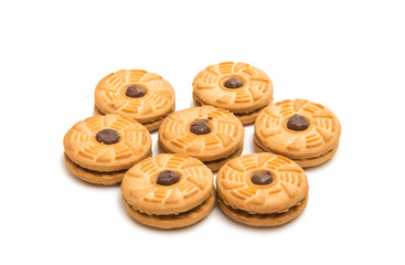 Double biscuits isolated