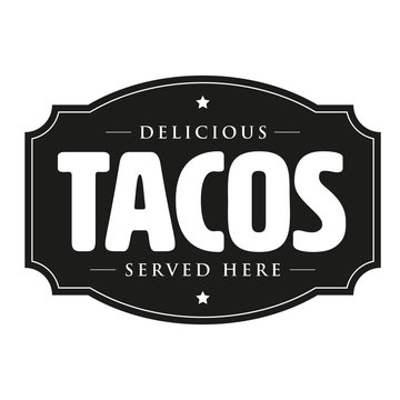 Tacos vintage sign stamp