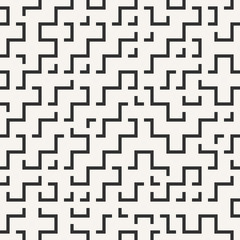 Seamless pattern of geometric shapes. A maze of lines and shapes.
