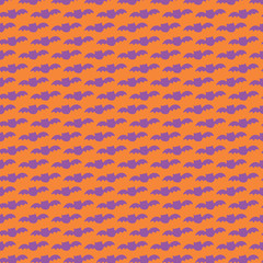 Orange and Purple Bat Coordinate Pattern Background