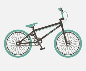 Fototapeta na wymiar BMX bicycle; Minimalistic flat bicycle illustration vector