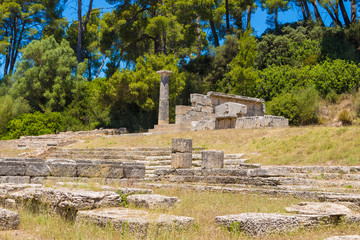 Ruins of the ancient Olympia, Peloponnes, Greece