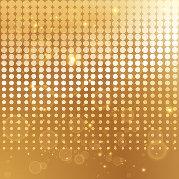 Gold Halftone Background Template