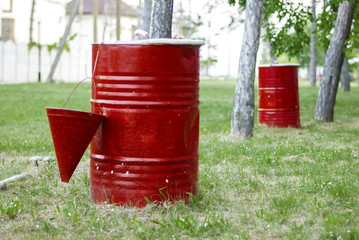 Fire fighting equipment in the forest
