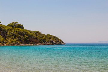 Fototapeta na wymiar Kalamitsi beach in south Peloponnese near Kardamyli village, Greece