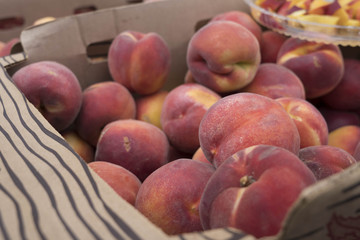 Peaches in the market