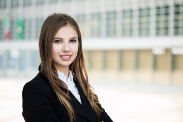 Fototapeta premium Smiling woman portrait