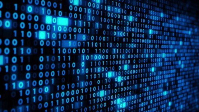 Computer Binary Code Closeup