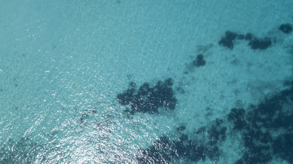 Aqua oceans birds eye view.