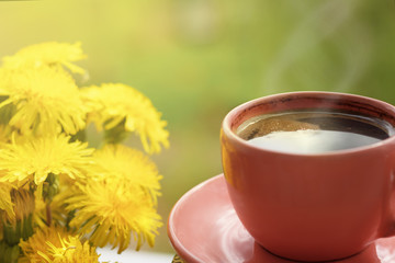 Strong espresso coffee