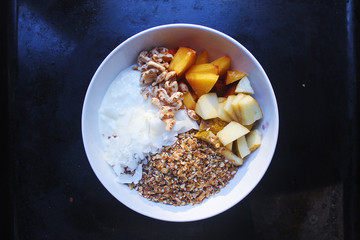 Fototapeta premium breakfast oat bowl