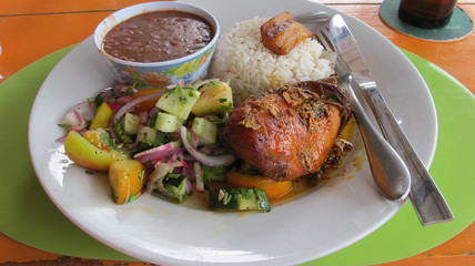 Traditional Caribbean Lunchtime Meal