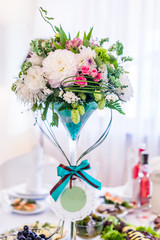 The elegant dinner table