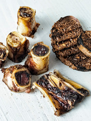 rustic english bone marrow toast