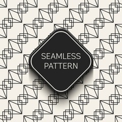 Abstract concept vector monochrome geometric pattern. Black and white minimal background. Creative illustration template. Seamless stylish texture. For wallpaper, surface, web design, textile, decor.