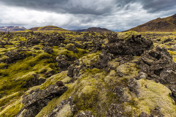Berserkjahraun lava field in Snaefellsnes peninsula, Iceland