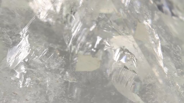 Quartz, transparent mineral stone