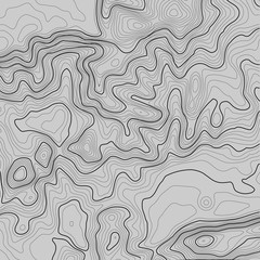 Fototapeta premium Topographic map background with space for copy . Line topography map contour background , geographic grid abstract vector illustration . Mountain hiking trail over terrain .