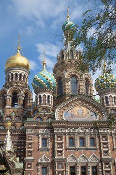 St. Petersburg, Russia into the Church of the Savior on Spilled Blood.