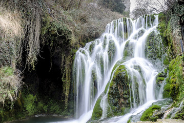 mysterious cascade in the Tobera town in Burgos, castilla and Leon, Spain.