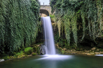 mysterious cascade in the Tobera town in Burgos, castilla and Leon, Spain.