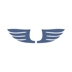 Wing flat icon for your design labels wing graphic and illustration vector object
