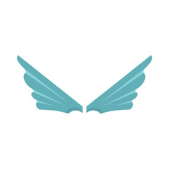 Wing flat icon for your design labels wing graphic and illustration vector object