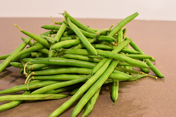 gros plan sur des haricots verts