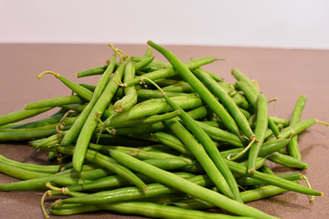 gros plan sur des haricots verts