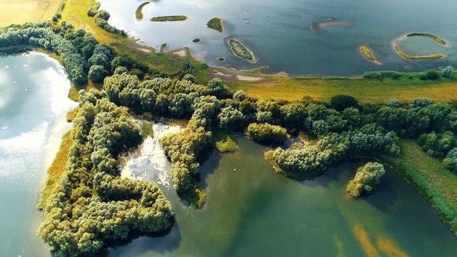 Lake Nature Reserve Aerial View