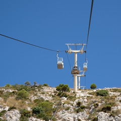 BENALMADENA, ANDALUCIA/SPAIN - JULY 7 : Cable Car to Mount Calamorro near Benalmadena Spain on July 7, 2017