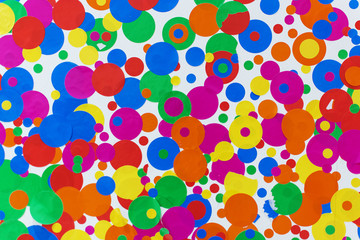 colorful round stickers