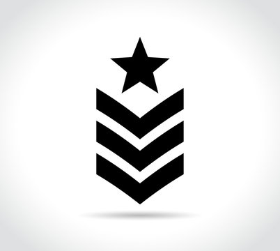 military icon on white background