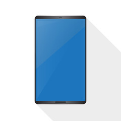 New realistic mobile phone smart-phone collection style mockups with blank screen isolated on white background. Vector illustration