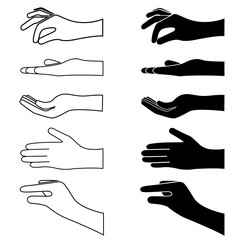 Obraz premium hands silhouette