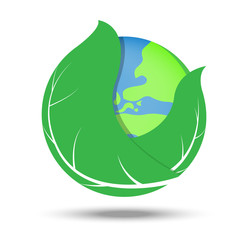 Green leaves wrap the world