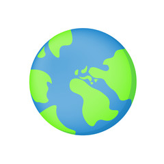 Flat planet earth icon