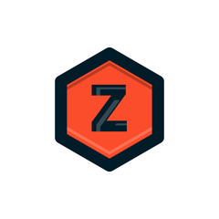 Obraz premium vintage z letter in polygon logo design