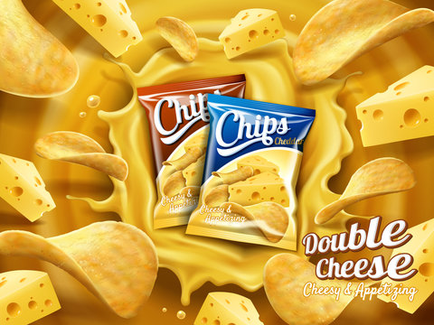 Double Cheese Potato Chips Ad