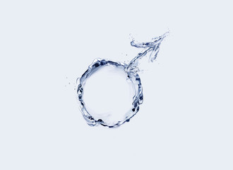 Fototapeta na wymiar Water Male Symbol
