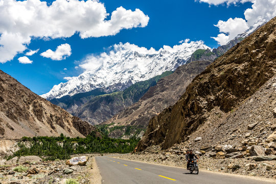 A stunning view of Mt. Rakaposhi from Karakoram Highway, Pakistan
